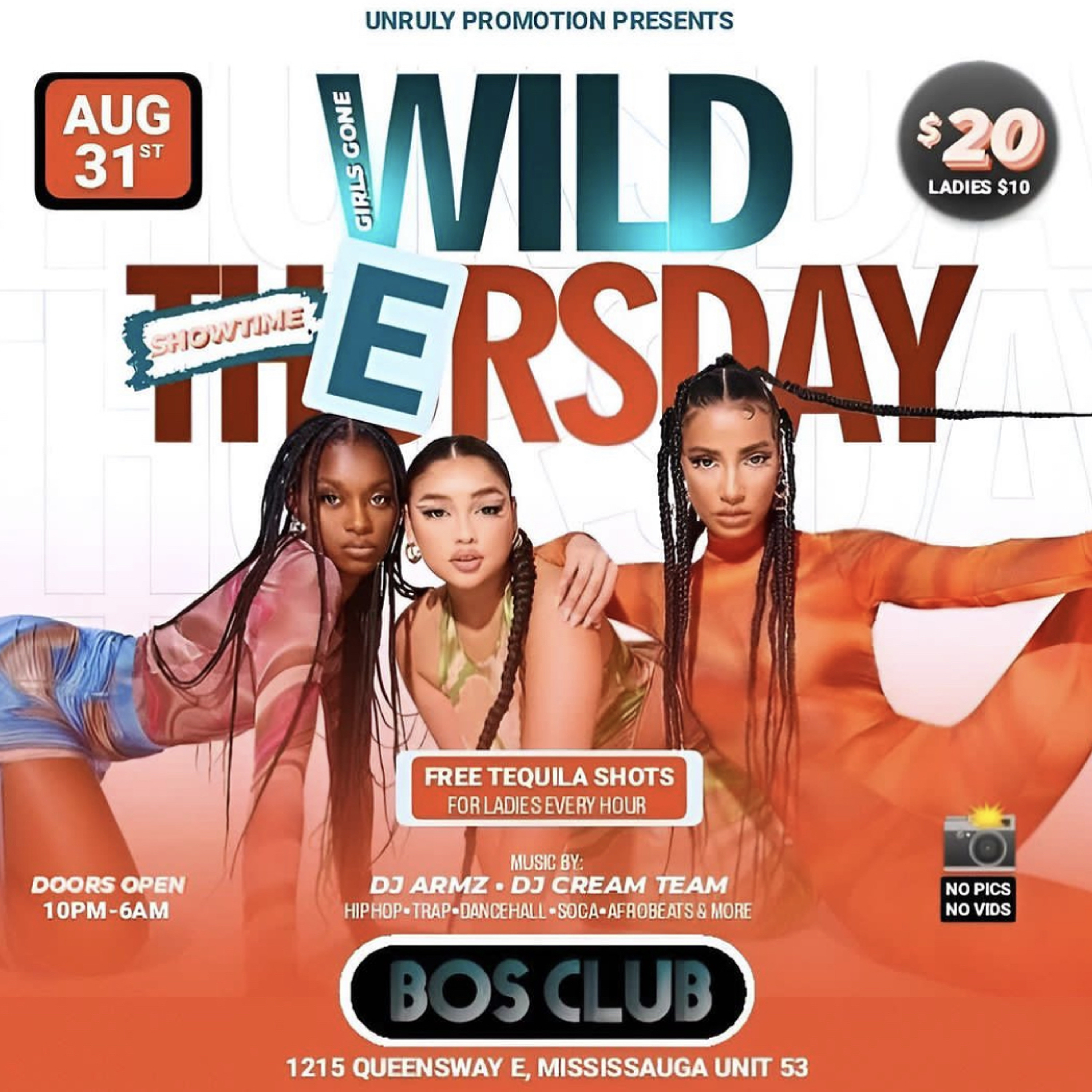 CREAM TEAM LIVE @ BOS LOUNGE 08/31/23 (Hiphop, Afrobeats, Dancehall, Trap)