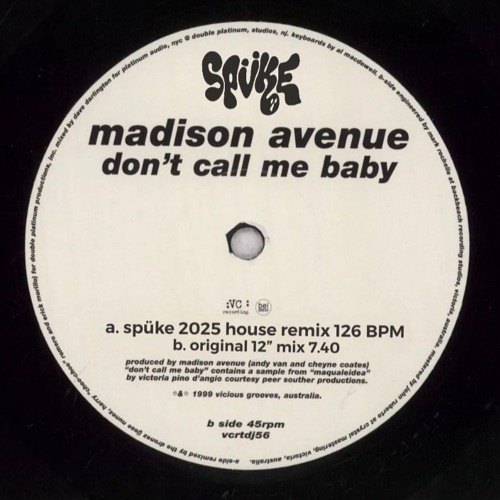 Madison Avenue - Don't Call Me Baby (spüke remix) [FREE DOWNLOAD]