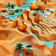 Orange Desert Oasis