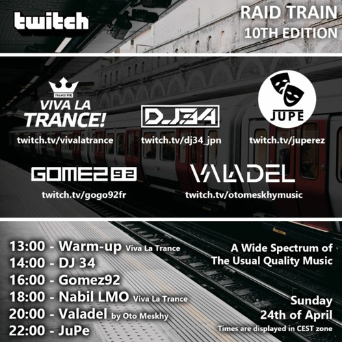 Stream JuPe Live @ Sunday Raid Train #10 (24-04-2022) by Viva La Trance |  Listen online for free on SoundCloud