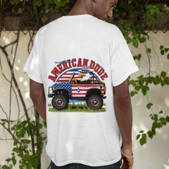 American Dude Eagle Driving Four Wheeled Vehicle Shirt