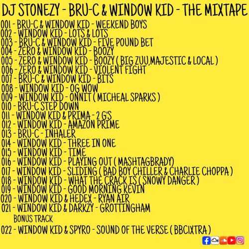 DJ STONEZY  - BRU-C & WINDOW KID - THE MIXTAPE