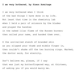 491 I Am Very Bothered by Simon Armitage, read by Rufus Sewell