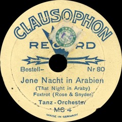 Tanz-Orchester - Jene Nacht in Arabien (That Night In Araby) - 1926
