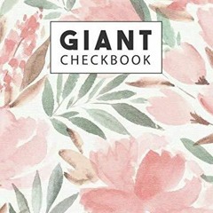 Download PDF Giant Flower Checkbook Register Journal Large Check And Debit