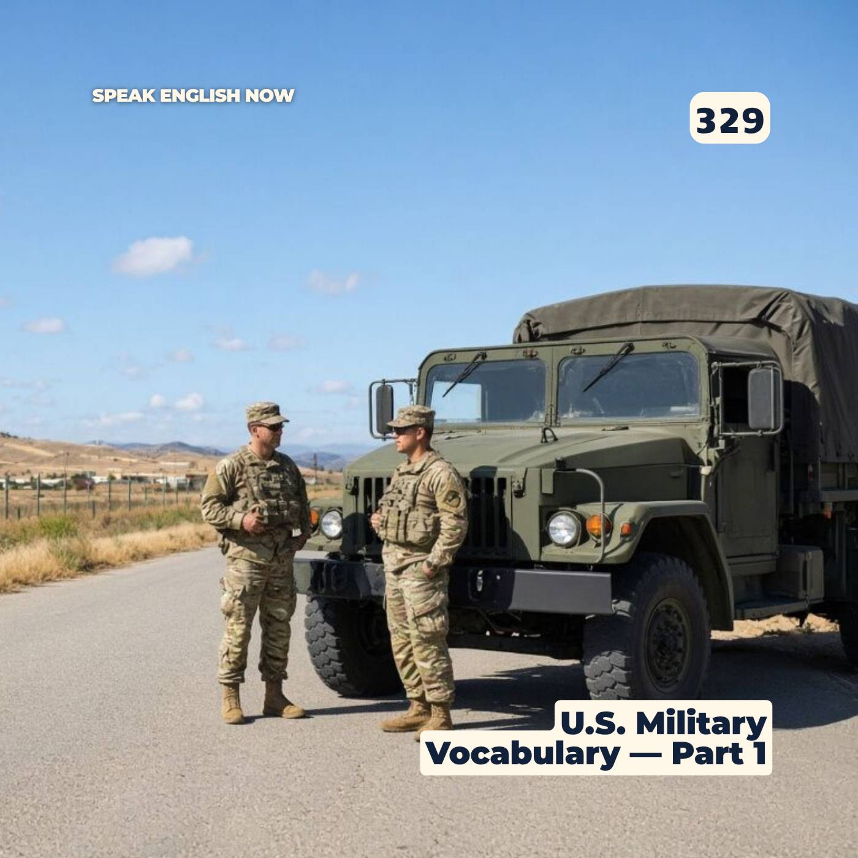 #329 US Military Basic Vocabulary #1 episode artwork