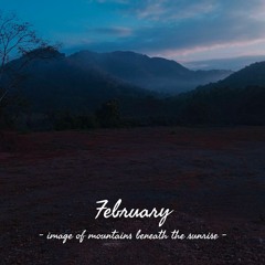 February: image of mountains beneath the sunrise