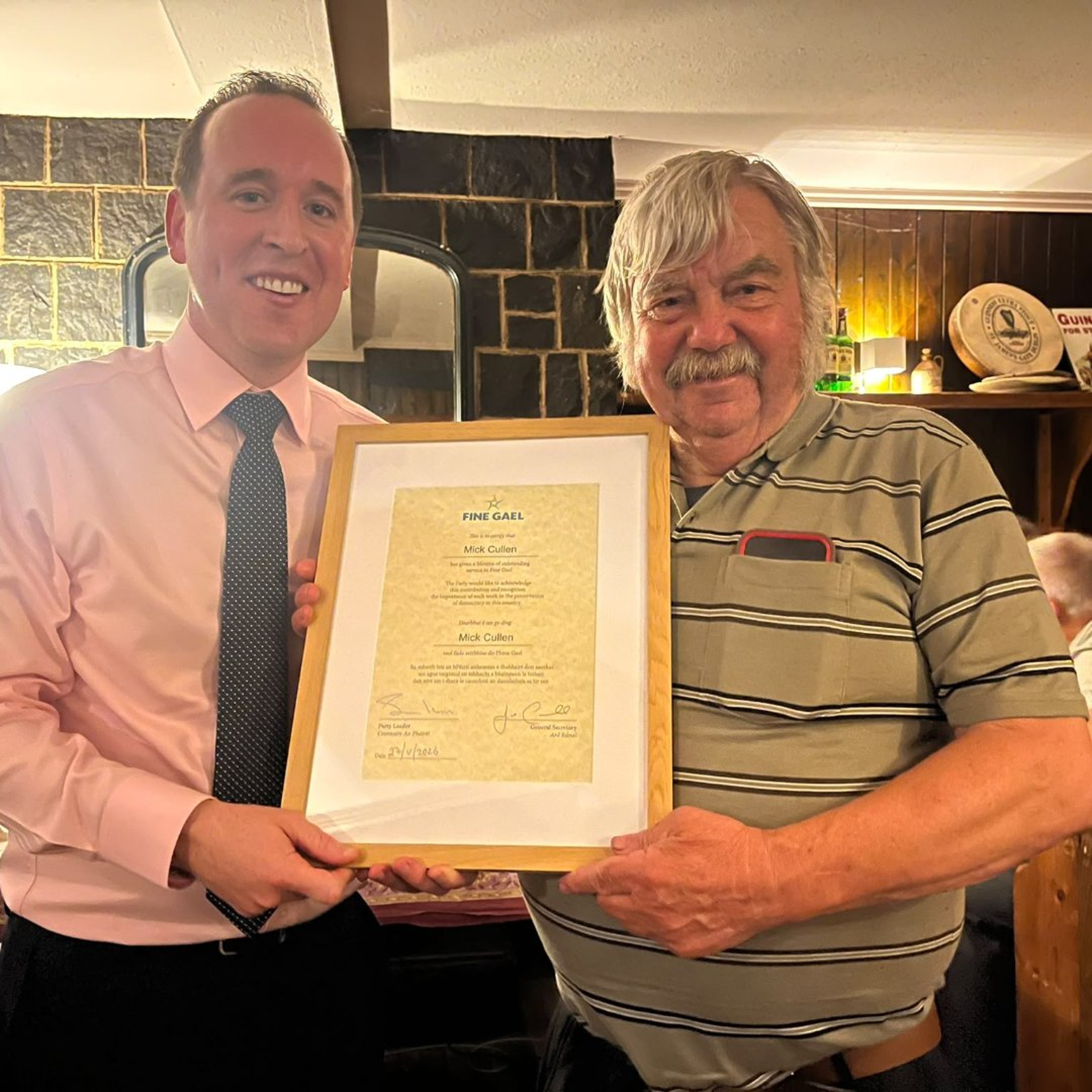 KCLR News: Minister John Cummins acknowledges work of Mick Cullen (15th Sept 2026) episode artwork