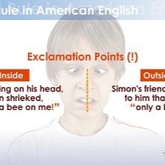 Showing Quotation Marks at his ears