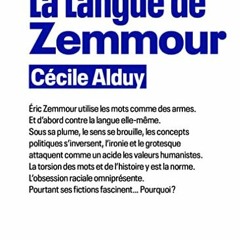 Télécharger le PDF La Langue de Zemmour en téléchargement gratuit au format PDF EtlXE
