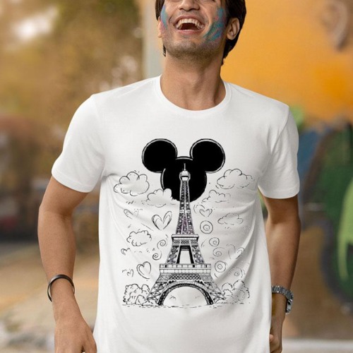 Disney Vacation Eiffel Tower Mickey Mouse Ears Shirt