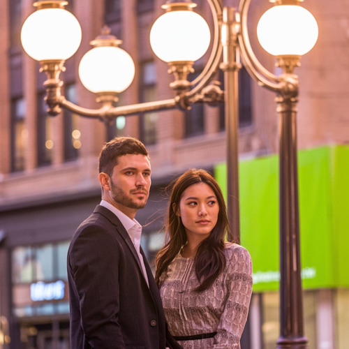 A bird sang outside the window,