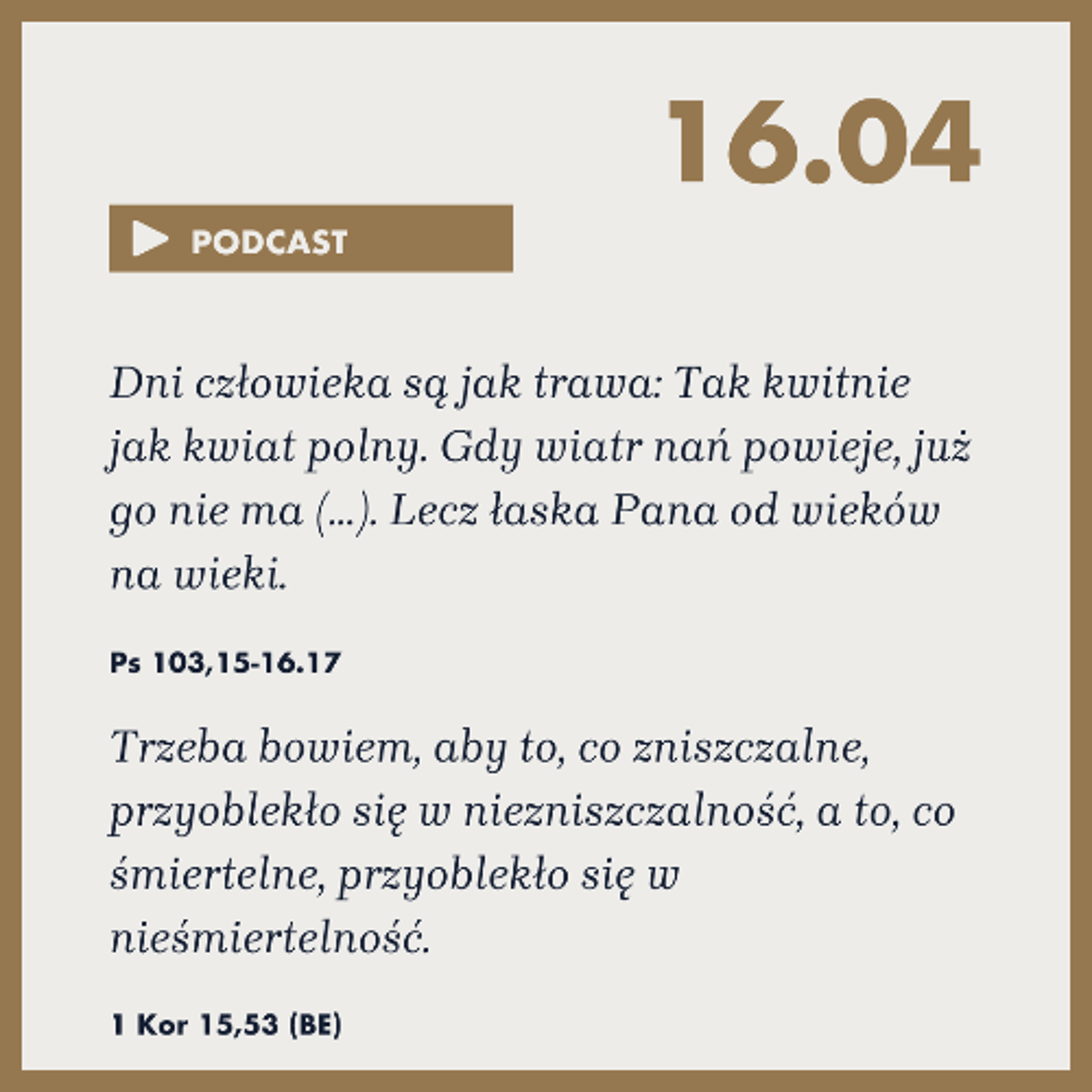 Poranek ze Słowem na 16 kwietnia 2025 episode artwork