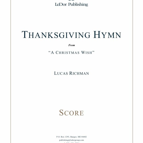 Thanksgiving Hymn (from "A Christmas WIsh")
