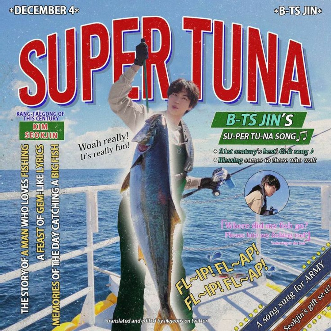 BTS Super Tuna フィッシングベスト jin Stream JIN (BTS) - 슈퍼 참치 (Super Tuna).mp3 by ANDINNA KIM