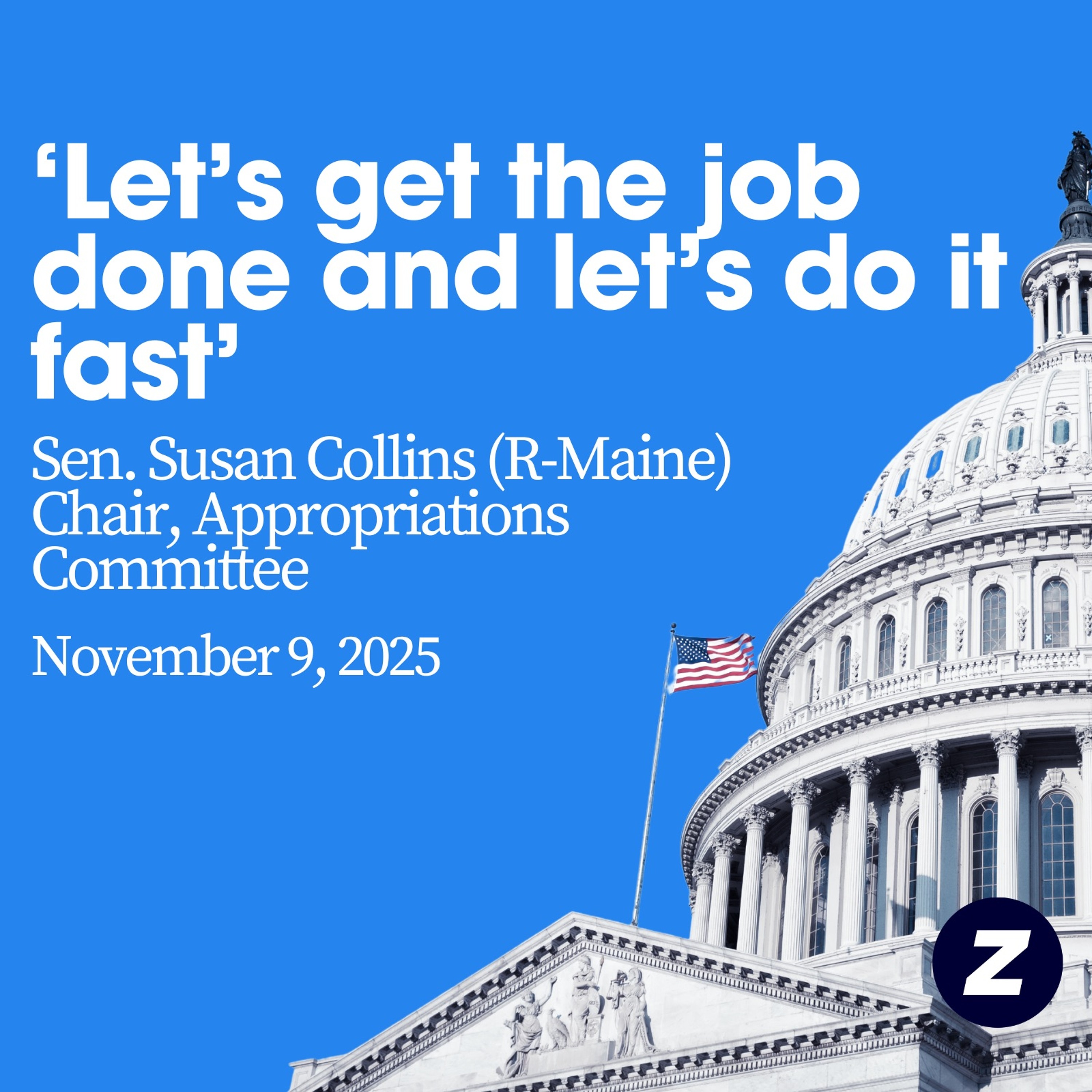 Sen. Susan Collins (R-Maine) announces deal to reopen U.S. government episode artwork