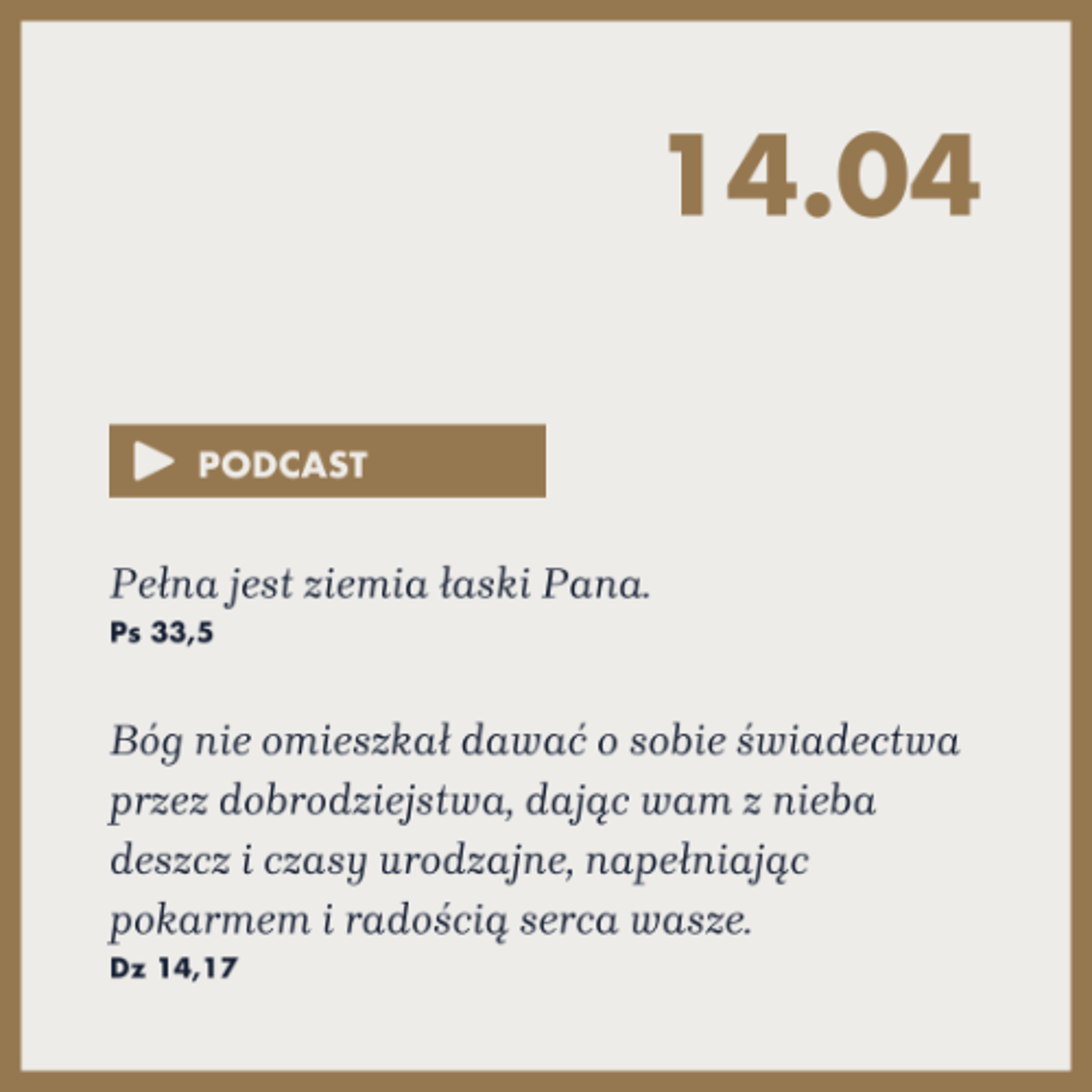 Poranek ze Słowem na 14 kwietnia 2025 episode artwork