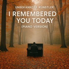 I Remembered You Today (Piano Version)