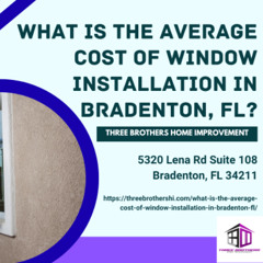 What is the average cost of window installation in Bradenton,FL?