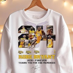 Los Angeles Lakers Kobe Bryant 1987 Forever Thank You For The Memories Signature Shirt