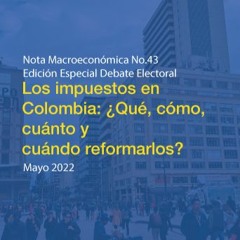 Los impuestos en Colombia: ¿Qué, cómo, cuánto y cuándo reformarlos? | Nota Macro