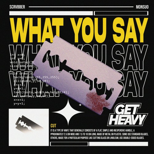 SCRVBBER X MONSUO - WHAT YOU SAY