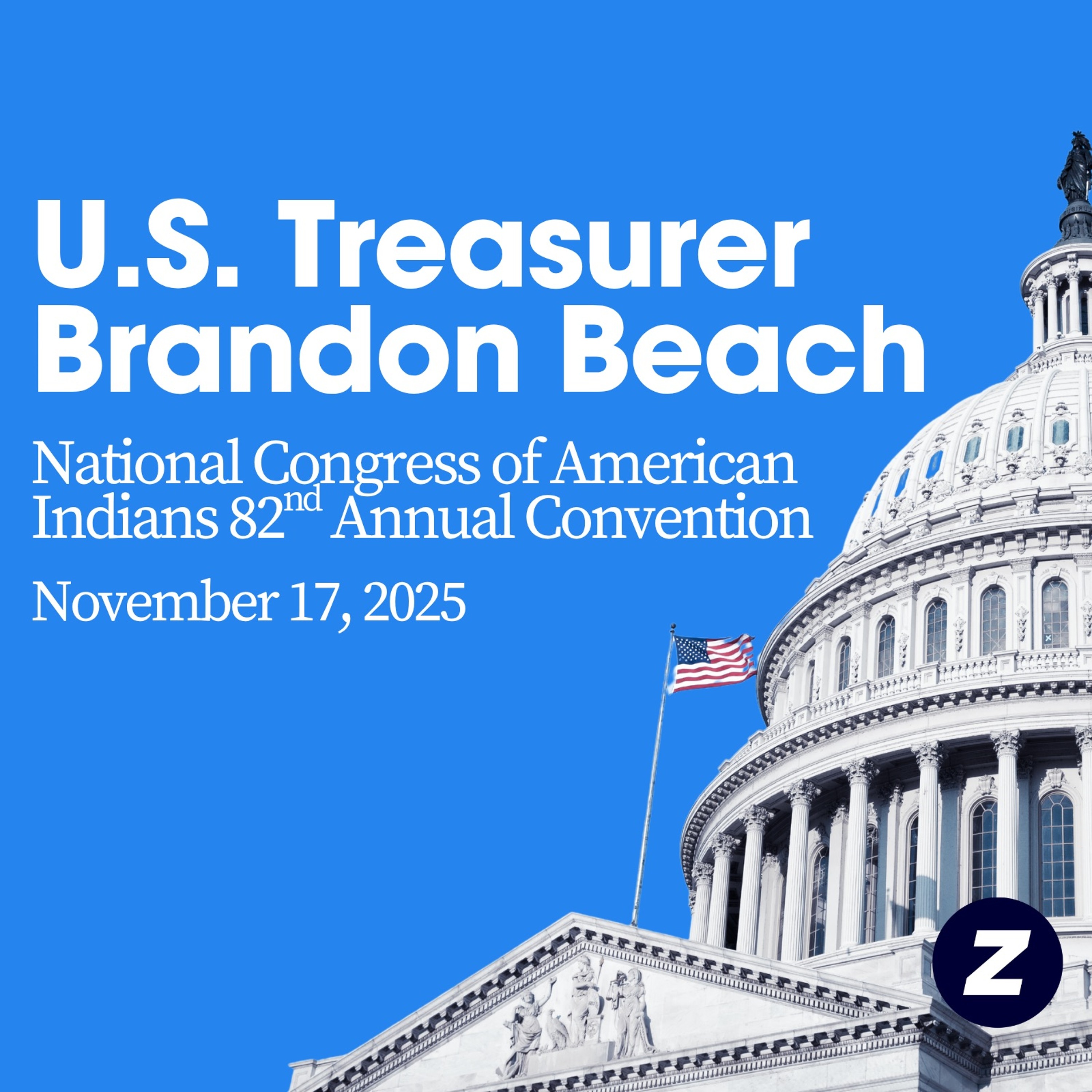U.S. Treasurer Brandon Beach at National Congress of American Indians episode artwork