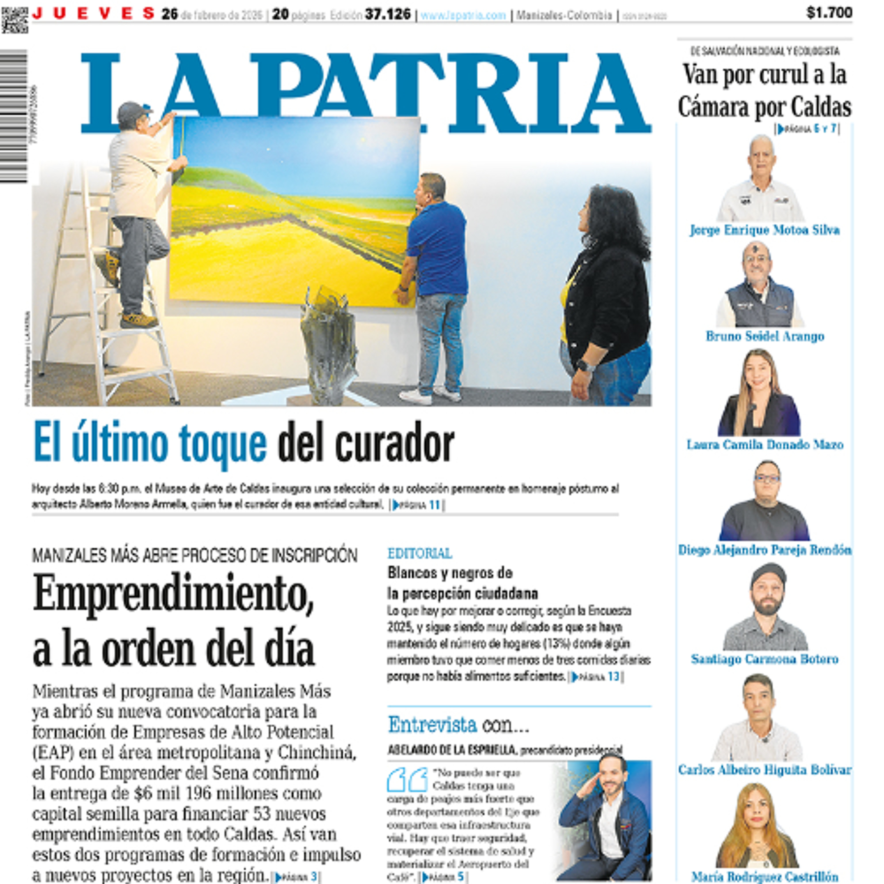1. Titulares dle informativo de la mañana - 26 de febrero