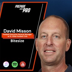 #bitesize - David Misson, Football Executive General Manager at St. Kilda Football Club