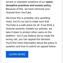 i lost my youtube page (opl)