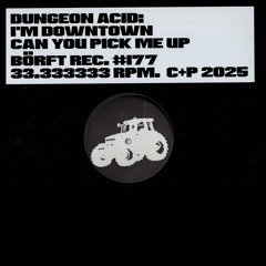 DUNGEON ACID - Im Downtown Can You Pick Me Up (Börft177 - 2025)
