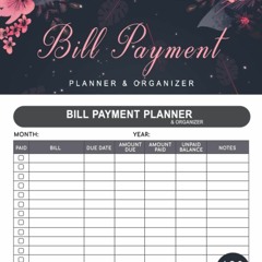 ⭐ PDF KINDLE  ❤ Bill Payment Planner And Organizer: Bill Tracker | Mon