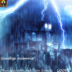 Goodbye Insomnia! Thunderstorm and Rain Sounds with Thunder and Lightning Noises to Sleep - LOOP