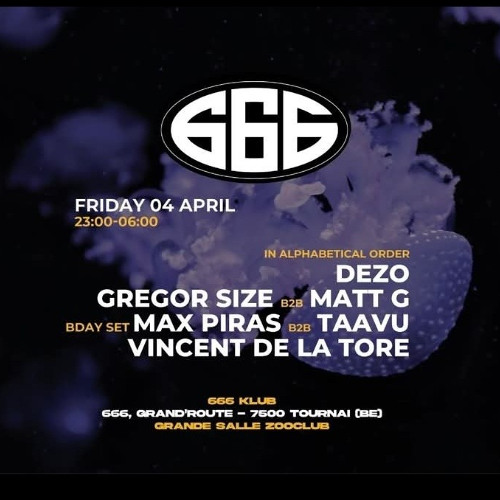 Matt G b2b Gregor Size 666 Klub (Tournai, Bel )