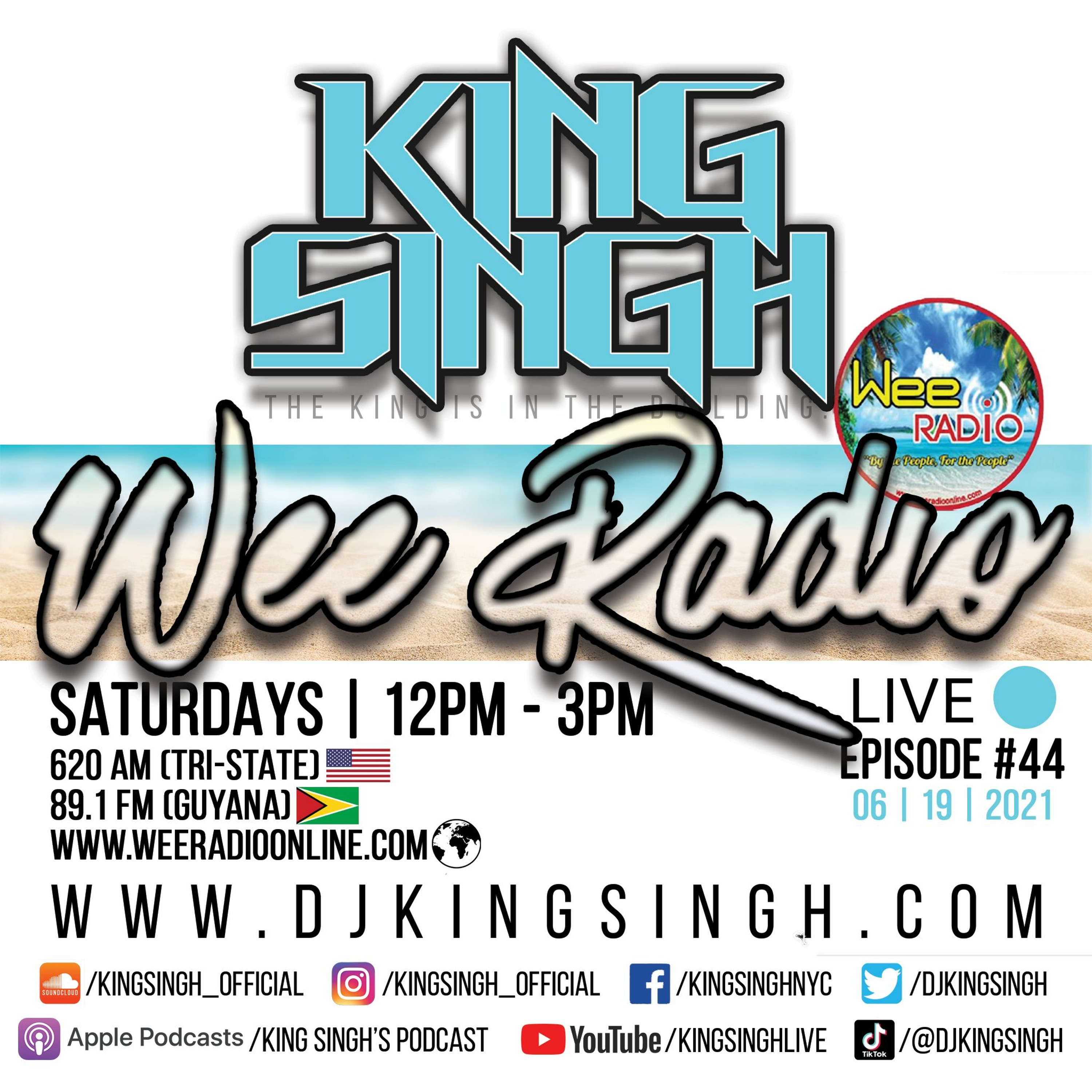 Live ep.44 (Wee Radio 06.19.21) | The King is in the Building. episode artwork