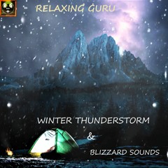 Winter Thunderstorm Sounds with Icy Rain on a Tent, Howling Wind and Heavy Thunder for Sleeping