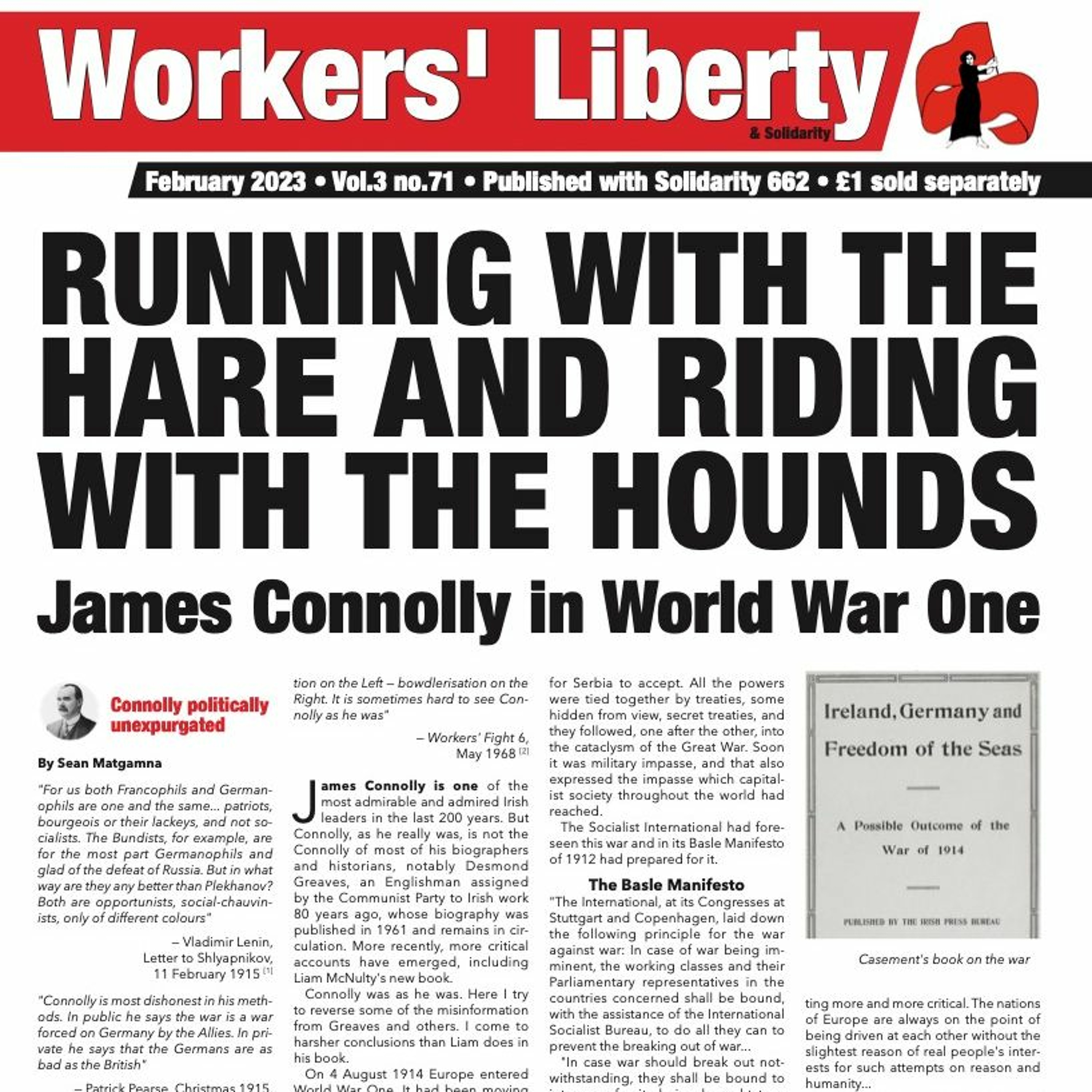 James Connolly in World War One — Running with the Hare and Riding with the Hounds