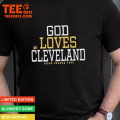 Julie Donuts Wearing God Loves Cleveland Fresh Brewed Shirt