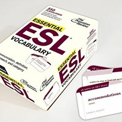 [GET] PDF EBOOK EPUB KINDLE Essential ESL Vocabulary (Flashcards): 550 Flashcards wit