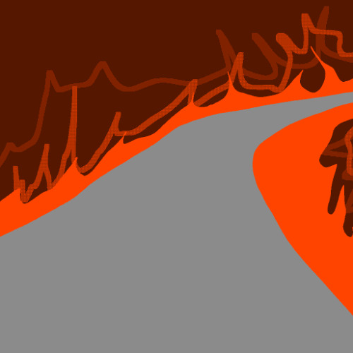 your destination is: A PATH SET AFLAME.