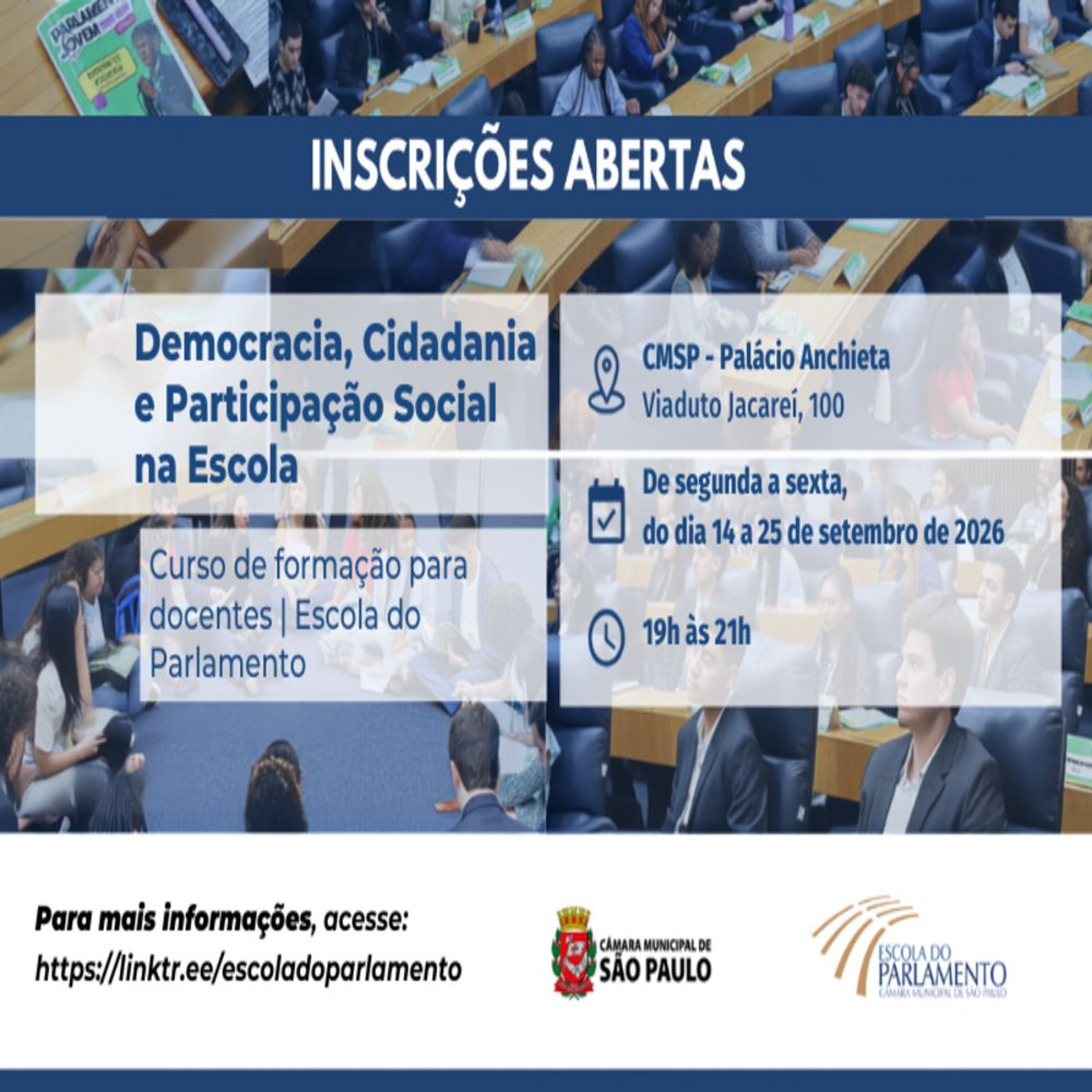 04.09.2026 = ESCOLA DO PARLAMENTO TEM INSCRIÇÃO DO CURSO DEMOCRACIA CIDADÃ episode artwork