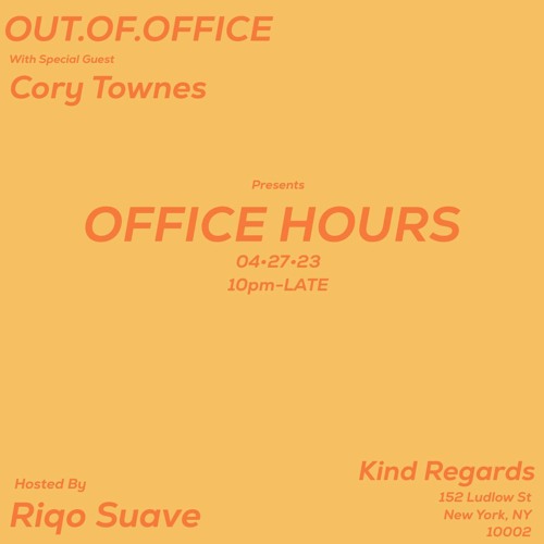 Cory Townes For Office Hours (4/27/23)