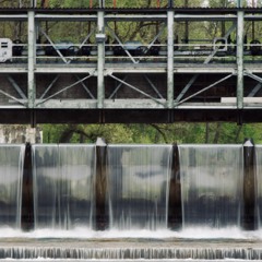 WATRFlow Kirchberg, Weir, Whitenoise, Water, Flowing, Germany