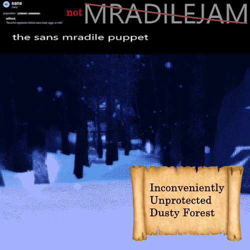 The Sans MRADILE puppet
