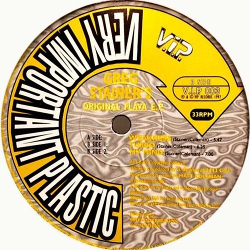 Greg Stainer - Weakness - Original Flavour E.P. - Very Important Plastic