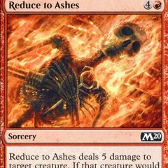 reduced to ash