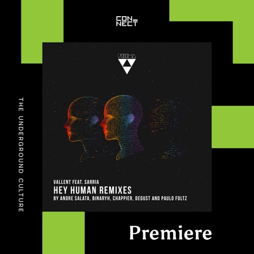 PREMIERE: Vallent Feat. Sarria - Hey Human (Binaryh Remix) [Prisma Techno]