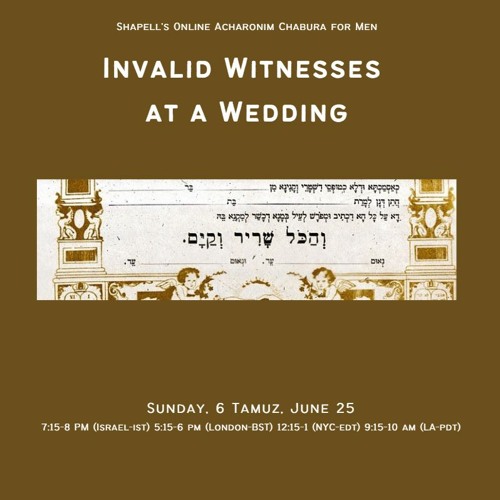 Stream Rabbi Kwass - Acharonim Chabura: 