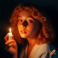 waiting patiently in the light of a candle