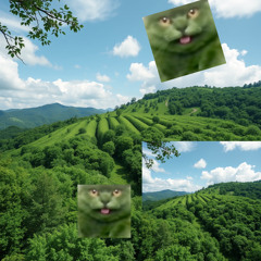 Green face